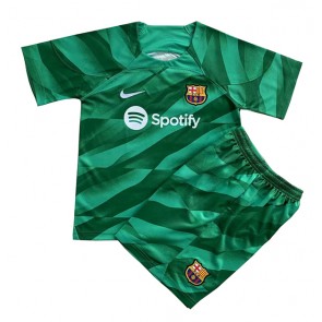 Maillot de foot Barcelona Gardien de but Domicile enfant 2023-24 Manches Courte (+ pantalon court)